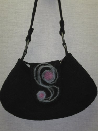 Huopalaukku "Läppis 3" musta pyöreä