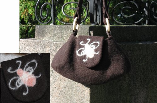 Huopalaukku "Pörri" ruskea pyöreä malli